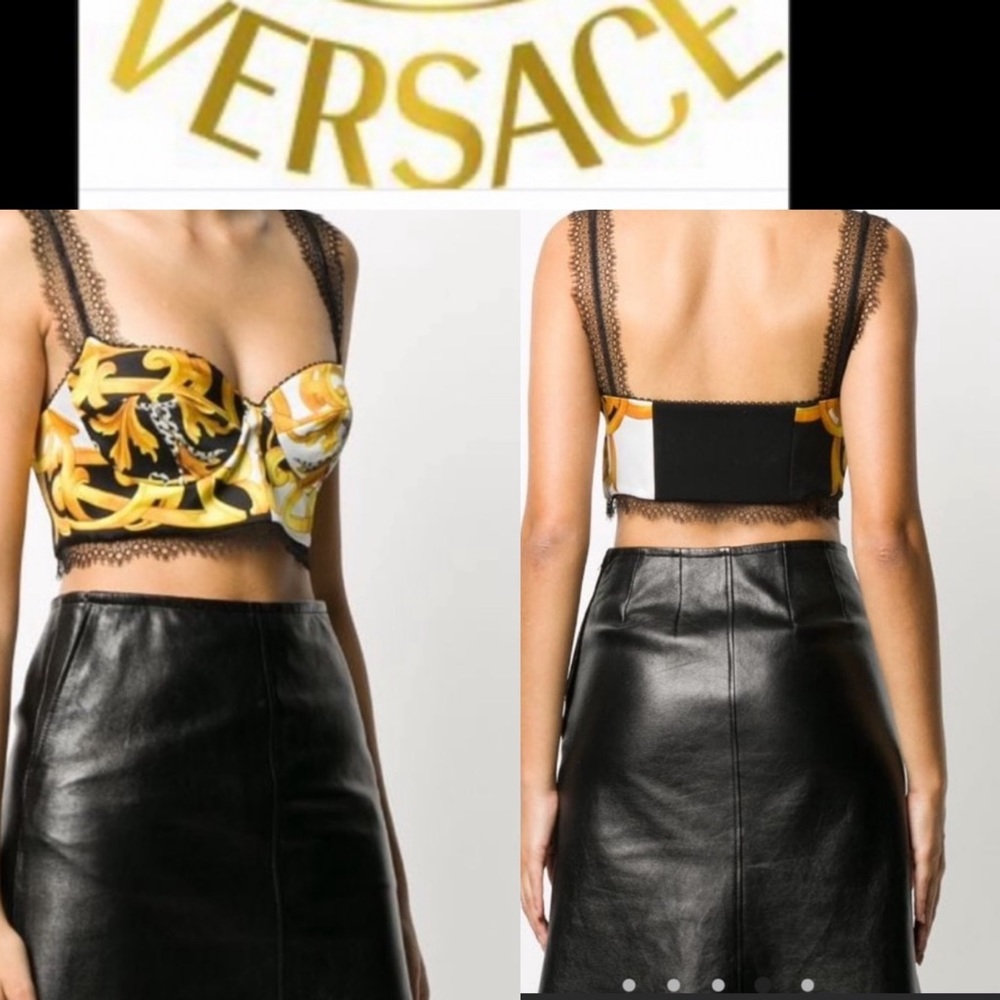 NEW💕Versace Barocco print Gorgeous bustier top💕